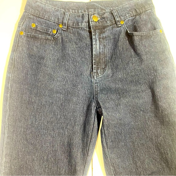 DG2 By Diane Gilman Vintage Y2K Retro High Rise Flare Bling Stud Jeweled Jean 14 - Picture 5 of 14